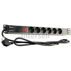 RACK power strip 19 (6 earthed sockets)-100814