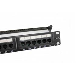 Patch panel  UTP kat.5e 24 porty KRONE 19" 1U RACK-101541