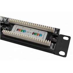 Patch panel  UTP kat.5e 24 porty KRONE 19" 1U RACK-101543