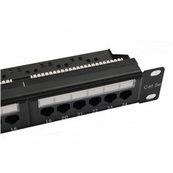 Patch panel  UTP kat.5e 24 porty KRONE 19" 1U RACK-101544